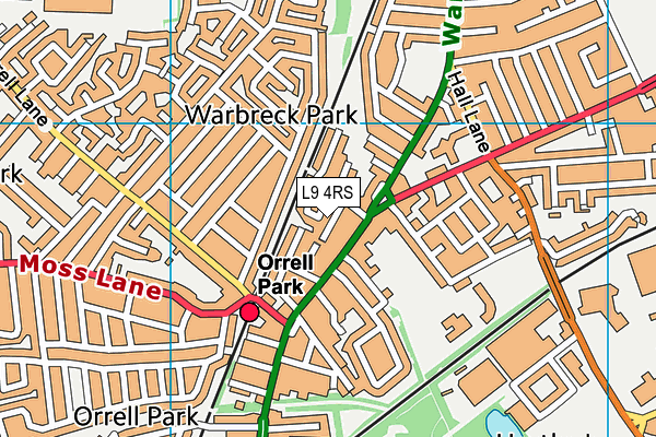 L9 4RS map - OS VectorMap District (Ordnance Survey)