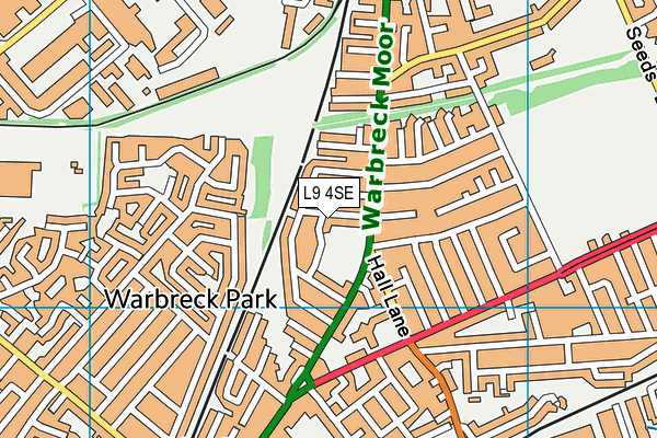 L9 4SE map - OS VectorMap District (Ordnance Survey)