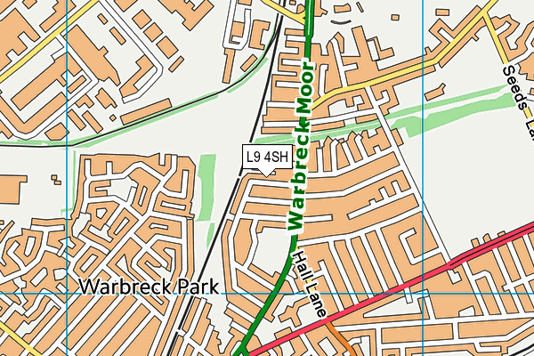 L9 4SH map - OS VectorMap District (Ordnance Survey)