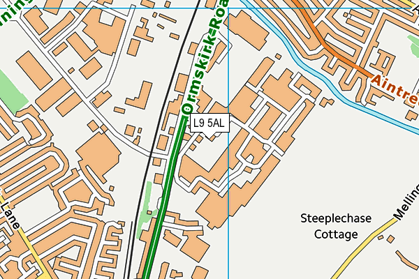 L9 5AL map - OS VectorMap District (Ordnance Survey)