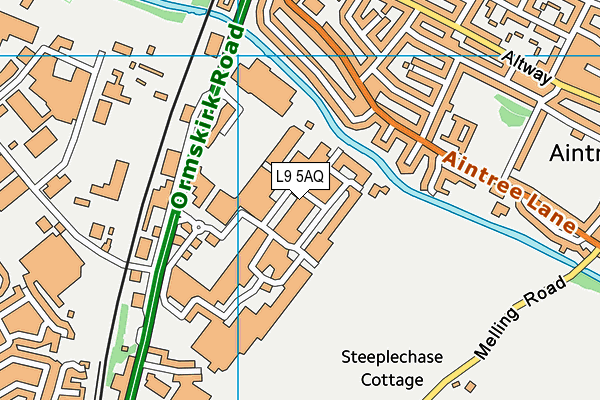 L9 5AQ map - OS VectorMap District (Ordnance Survey)
