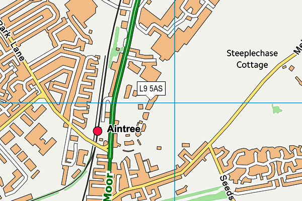 Aintree Golf Centre map (L9 5AS) - OS VectorMap District (Ordnance Survey)