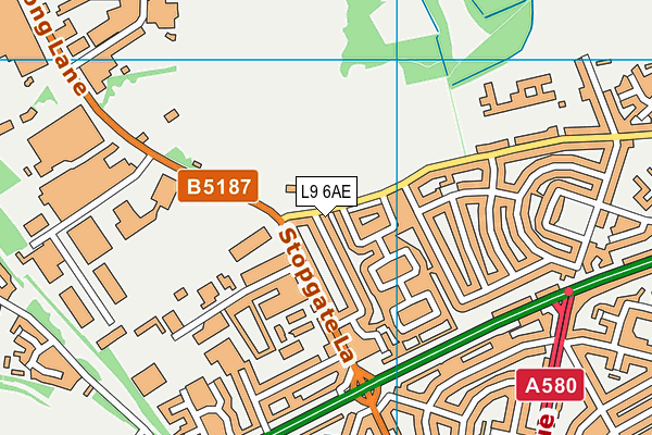 L9 6AE map - OS VectorMap District (Ordnance Survey)