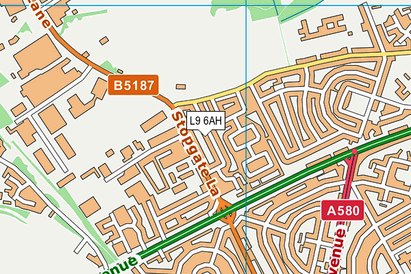 L9 6AH map - OS VectorMap District (Ordnance Survey)