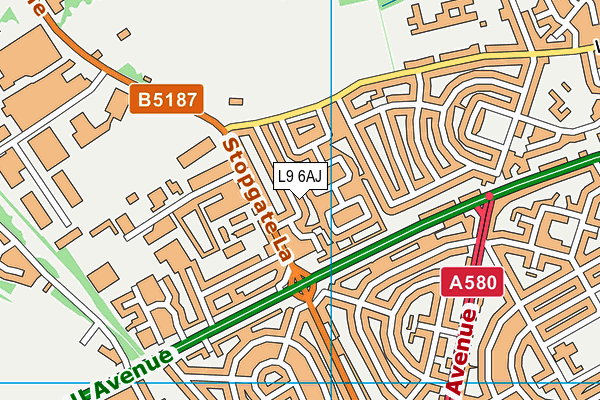 L9 6AJ map - OS VectorMap District (Ordnance Survey)