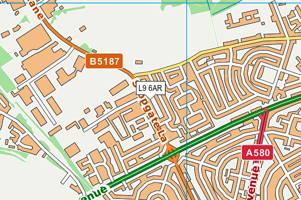 L9 6AR map - OS VectorMap District (Ordnance Survey)