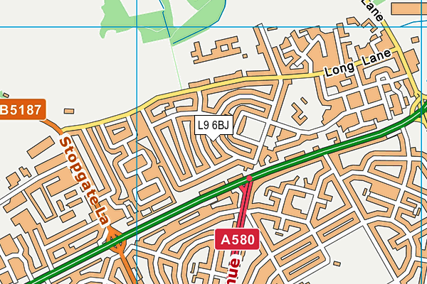 L9 6BJ map - OS VectorMap District (Ordnance Survey)