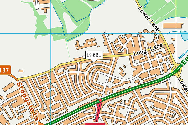 L9 6BL map - OS VectorMap District (Ordnance Survey)