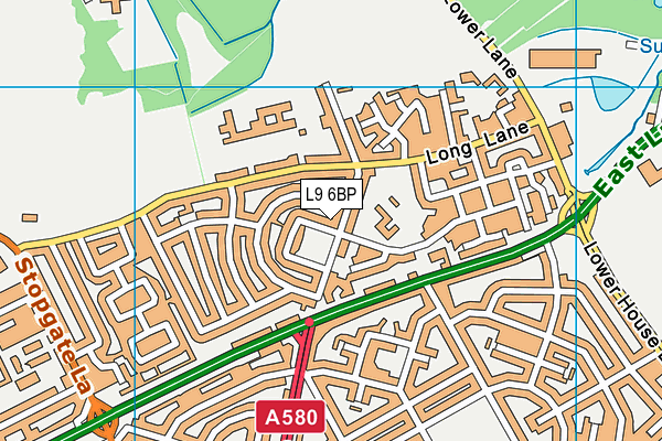 L9 6BP map - OS VectorMap District (Ordnance Survey)