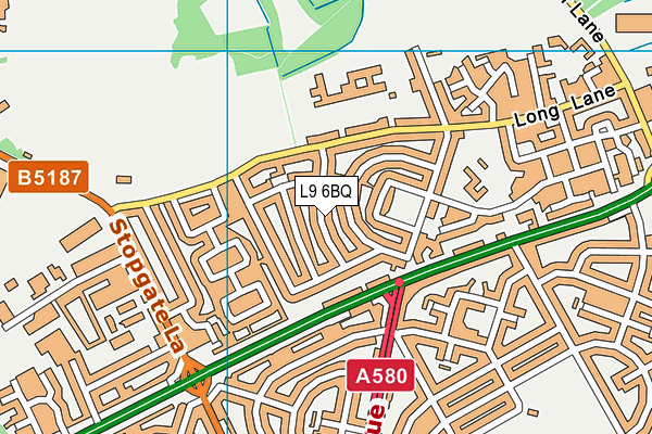 L9 6BQ map - OS VectorMap District (Ordnance Survey)