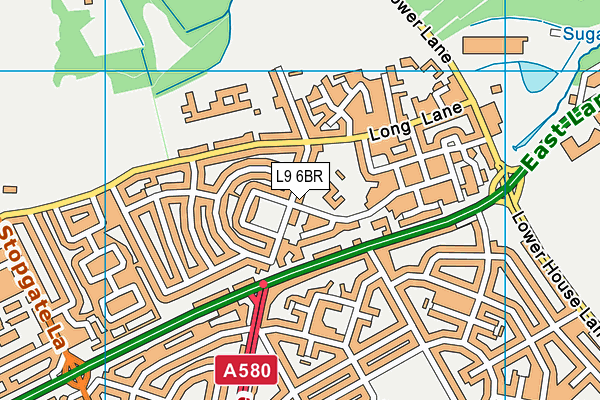 L9 6BR map - OS VectorMap District (Ordnance Survey)