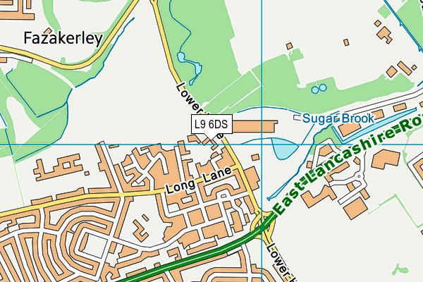 L9 6DS map - OS VectorMap District (Ordnance Survey)