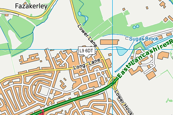 L9 6DT map - OS VectorMap District (Ordnance Survey)