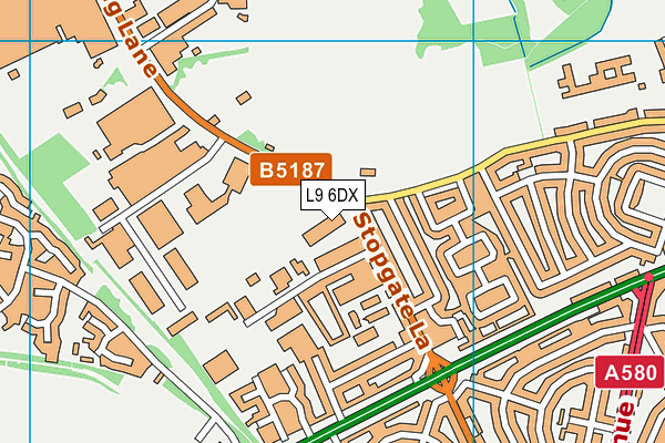 L9 6DX map - OS VectorMap District (Ordnance Survey)