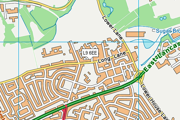 L9 6EE map - OS VectorMap District (Ordnance Survey)