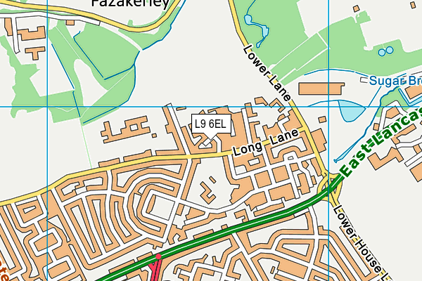 L9 6EL map - OS VectorMap District (Ordnance Survey)