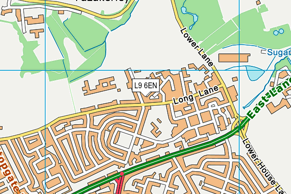 L9 6EN map - OS VectorMap District (Ordnance Survey)