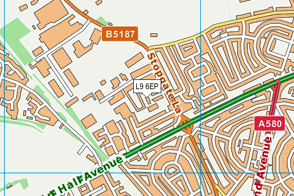 L9 6EP map - OS VectorMap District (Ordnance Survey)