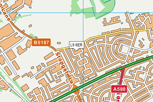 L9 6ER map - OS VectorMap District (Ordnance Survey)