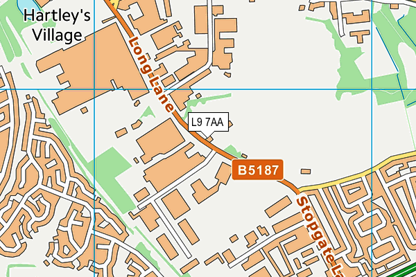 L9 7AA map - OS VectorMap District (Ordnance Survey)