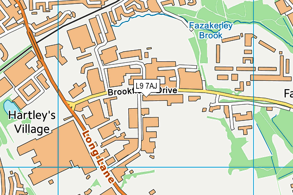 L9 7AJ map - OS VectorMap District (Ordnance Survey)