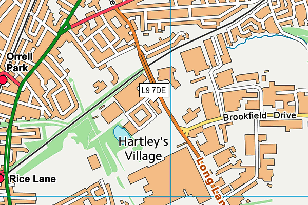 L9 7DE map - OS VectorMap District (Ordnance Survey)