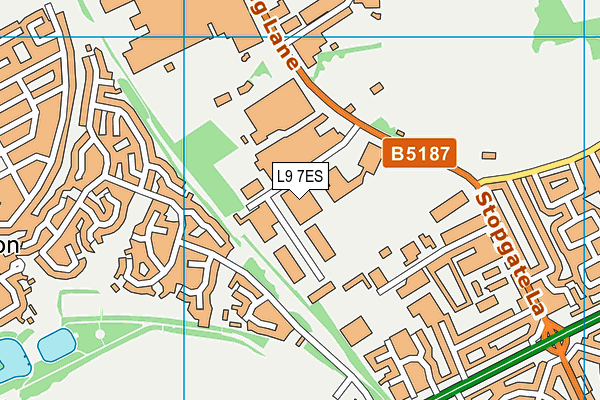 L9 7ES map - OS VectorMap District (Ordnance Survey)