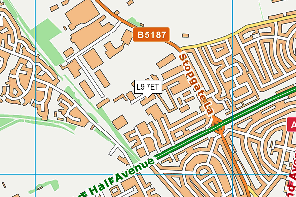 L9 7ET map - OS VectorMap District (Ordnance Survey)