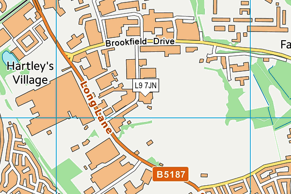 L9 7JN map - OS VectorMap District (Ordnance Survey)