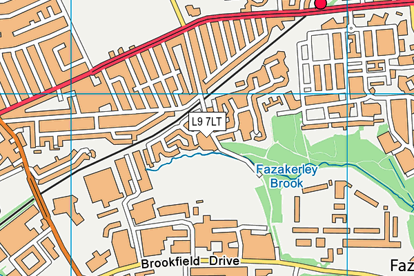 L9 7LT map - OS VectorMap District (Ordnance Survey)