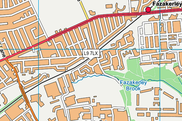 L9 7LX map - OS VectorMap District (Ordnance Survey)
