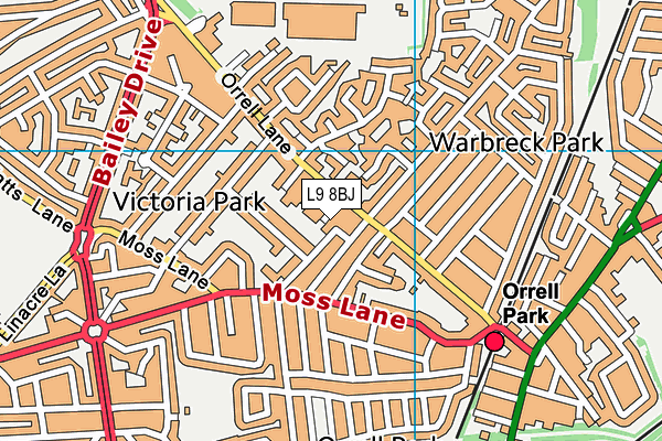 L9 8BJ map - OS VectorMap District (Ordnance Survey)