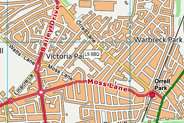 L9 8BQ map - OS VectorMap District (Ordnance Survey)