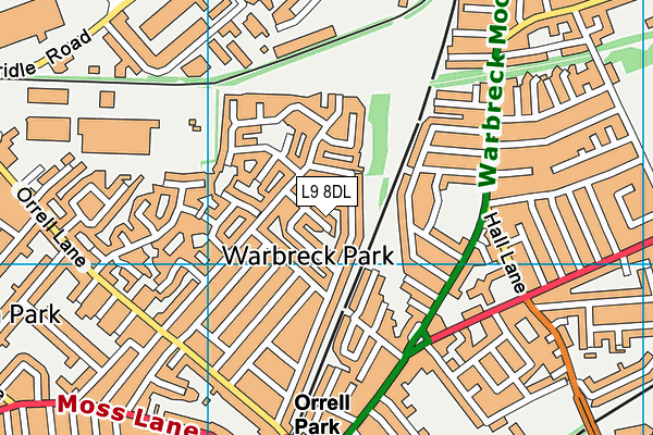 L9 8DL map - OS VectorMap District (Ordnance Survey)