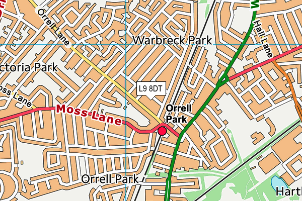 L9 8DT map - OS VectorMap District (Ordnance Survey)