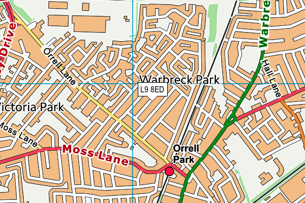 L9 8ED map - OS VectorMap District (Ordnance Survey)