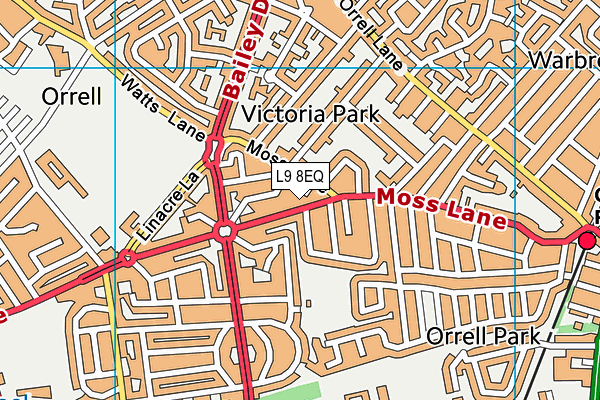 L9 8EQ map - OS VectorMap District (Ordnance Survey)