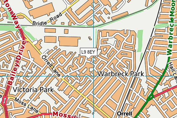 L9 8EY map - OS VectorMap District (Ordnance Survey)