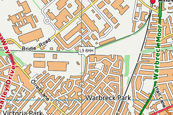 L9 8HH map - OS VectorMap District (Ordnance Survey)