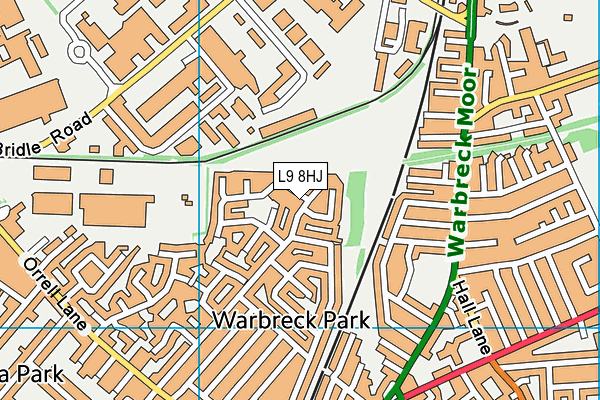 L9 8HJ map - OS VectorMap District (Ordnance Survey)