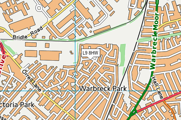 L9 8HW map - OS VectorMap District (Ordnance Survey)