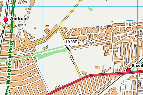 L9 9BF map - OS VectorMap District (Ordnance Survey)