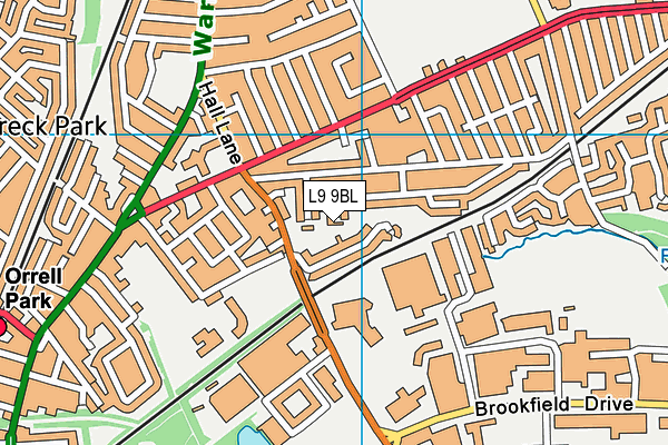 L9 9BL map - OS VectorMap District (Ordnance Survey)