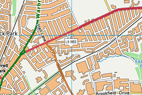 L9 9BS map - OS VectorMap District (Ordnance Survey)