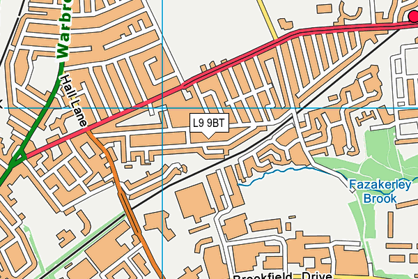 L9 9BT map - OS VectorMap District (Ordnance Survey)
