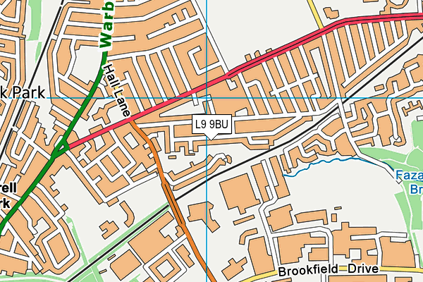 L9 9BU map - OS VectorMap District (Ordnance Survey)