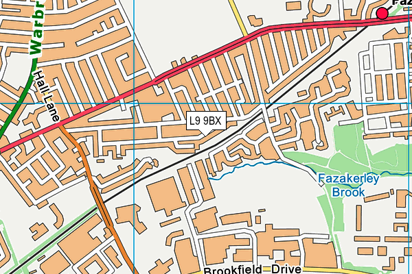 L9 9BX map - OS VectorMap District (Ordnance Survey)