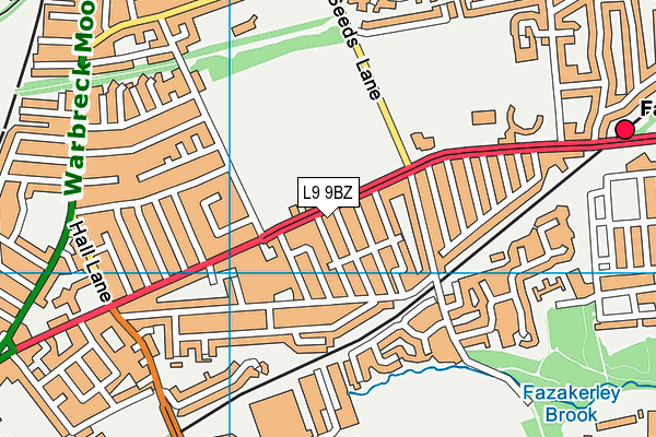 L9 9BZ map - OS VectorMap District (Ordnance Survey)