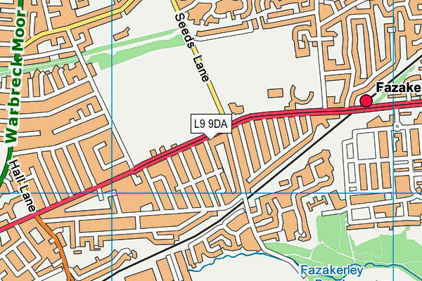 L9 9DA map - OS VectorMap District (Ordnance Survey)