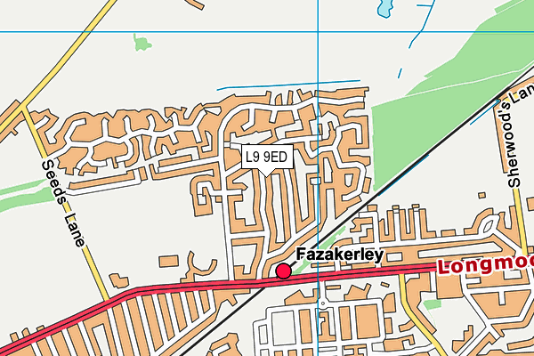 L9 9ED map - OS VectorMap District (Ordnance Survey)